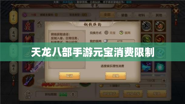 天龙八部私服元宝消费限制