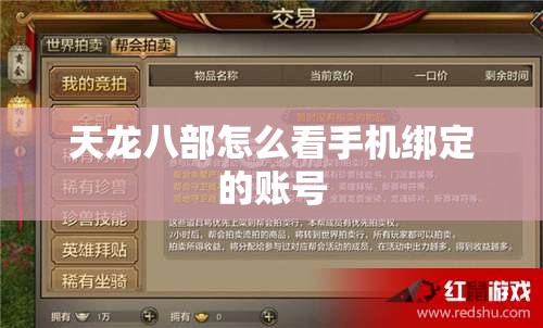 天龙八部怎么看手机绑定的账号 天龙八部怎么看手机绑定的账号