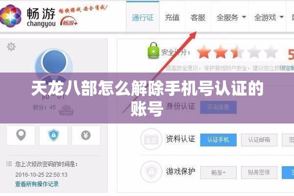 天龙八部怎么解除手机号认证的账号 天龙八部怎么解除手机号认证的账号