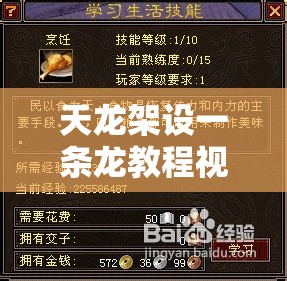 天龙架设一条龙教程视频 天龙架设一条龙教程视频