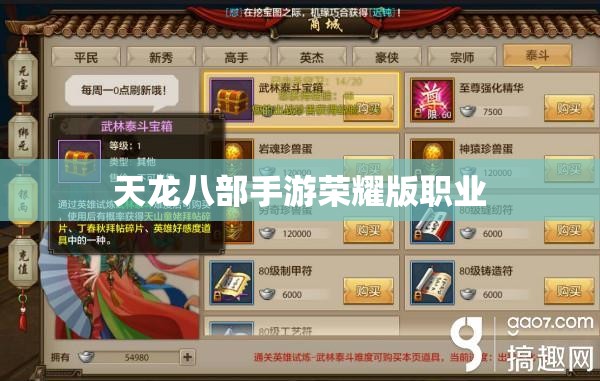 天龙八部私服荣耀版职业