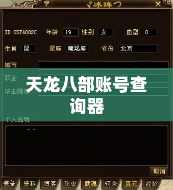 天龙八部账号查询器 天龙八部账号查询器