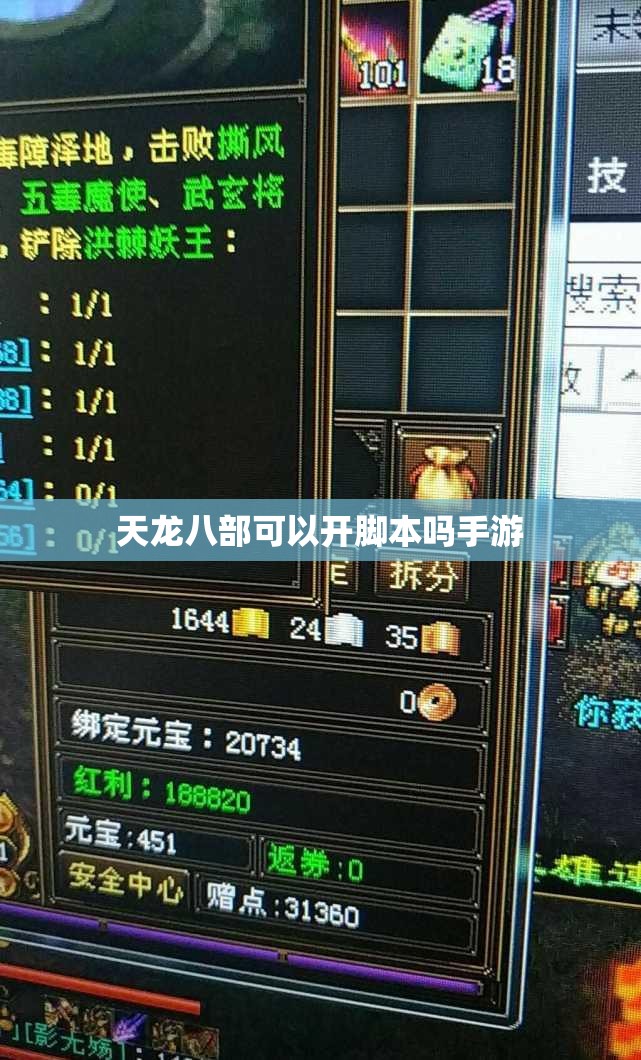 天龙八部可以开脚本吗手游 天龙八部可以开脚本吗手游