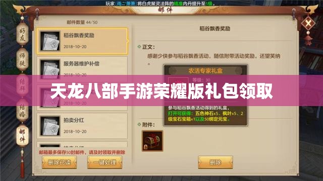 天龙八部私服荣耀版礼包领取