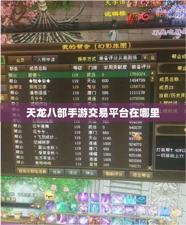 天龙八部私服交易平台在哪里 天龙八部私服交易平台在哪里