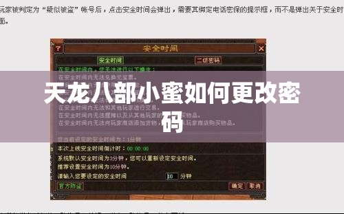 天龙八部小蜜如何更改密码 天龙八部小蜜如何更改密码