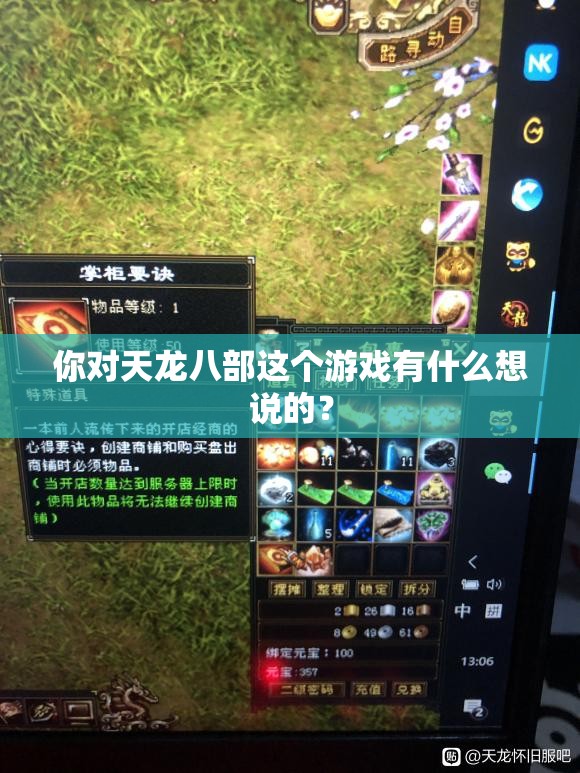 你对天龙八部这个游戏有什么想说的? 你对天龙八部这个游戏有什么想说的?