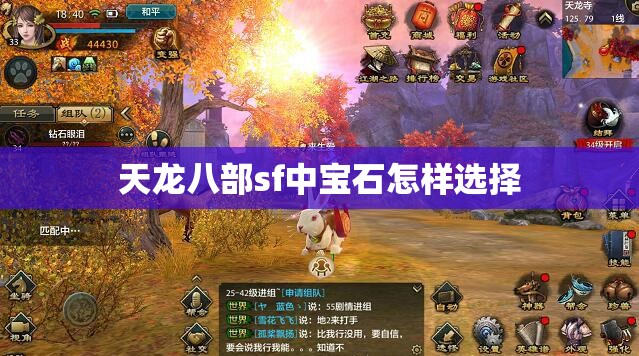 天龙八部sf中宝石怎样选择 天龙八部sf中宝石怎样选择