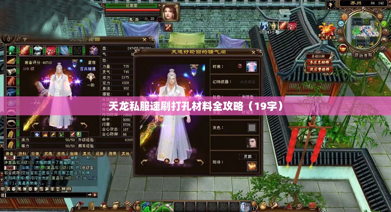 天龙私服速刷打孔材料全攻略(19字) 天龙私服速刷打孔材料全攻略(19字)