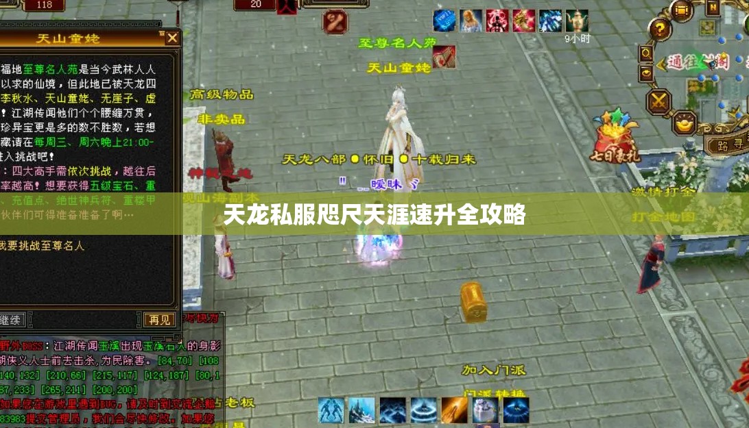 天龙私服咫尺天涯速升全攻略 天龙私服咫尺天涯速升全攻略