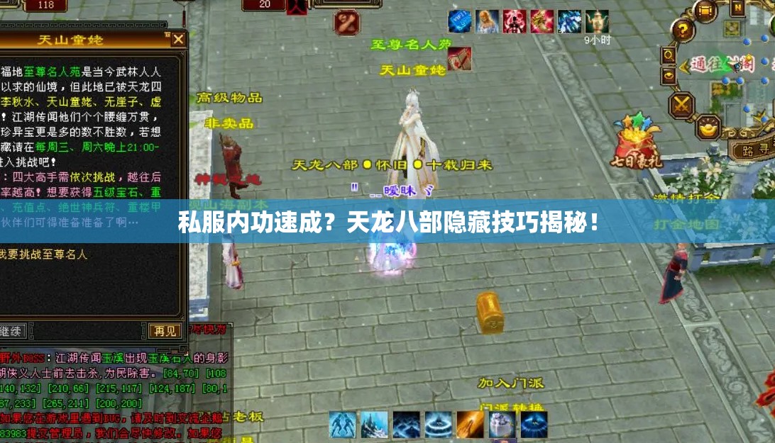 私服内功速成?天龙八部隐藏技巧揭秘! 私服内功速成?天龙八部隐藏技巧揭秘!
