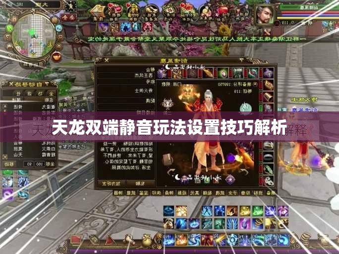 天龙双端静音玩法设置技巧解析 天龙双端静音玩法设置技巧解析