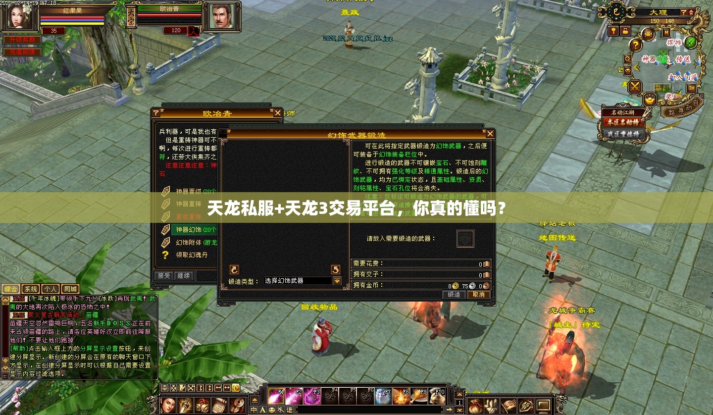 天龙私服+天龙3交易平台,你真的懂吗? 天龙私服+天龙3交易平台,你真的懂吗?