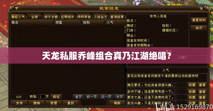 天龙私服乔峰组合真乃江湖绝唱? 天龙私服乔峰组合真乃江湖绝唱?