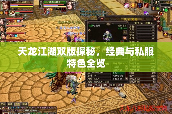 天龙江湖双版探秘，经典与私服特色全览