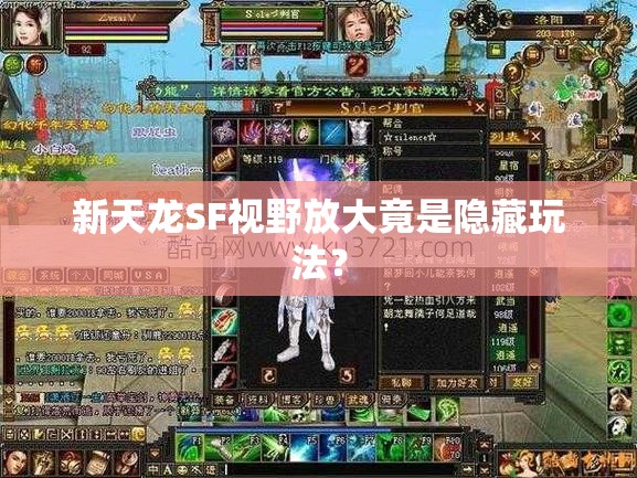 新天龙SF视野放大竟是隐藏玩法? 新天龙SF视野放大竟是隐藏玩法?