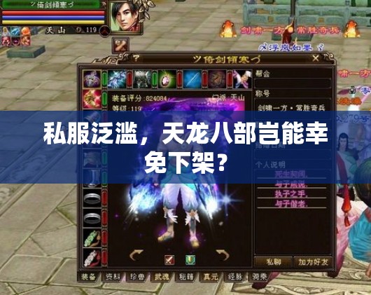 私服泛滥,天龙八部岂能幸免下架? 私服泛滥,天龙八部岂能幸免下架?