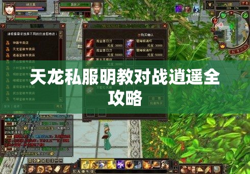 天龙私服明教对战逍遥全攻略 天龙私服明教对战逍遥全攻略