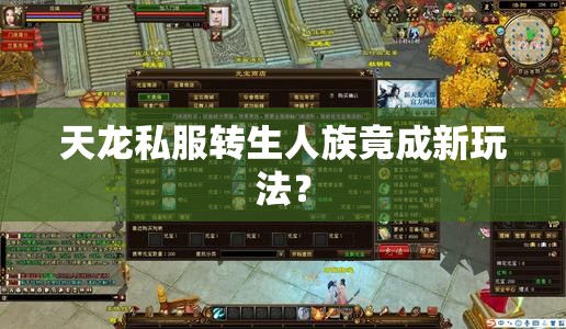 天龙私服转生人族竟成新玩法? 天龙私服转生人族竟成新玩法?